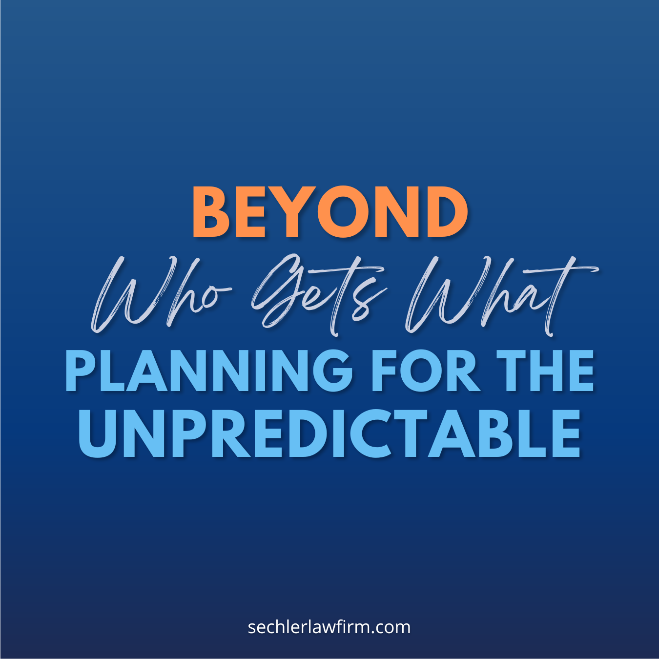 Beyond “Who Gets What”: Planning for the Unpredictable